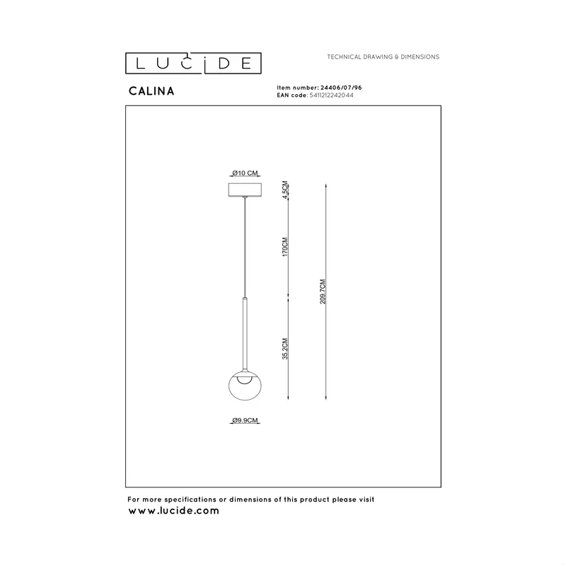 Lucide Calina Pendant Lamp