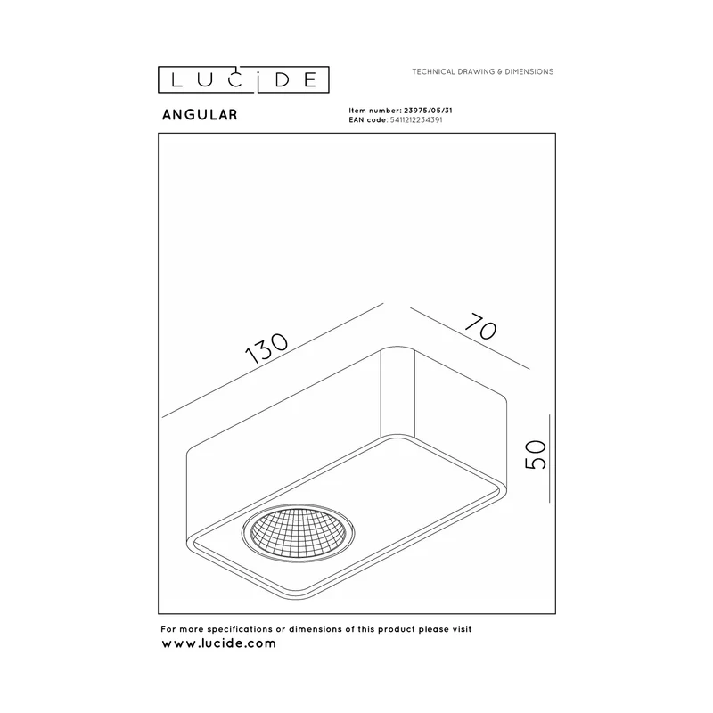 Lucide Angular Ceiling Spot