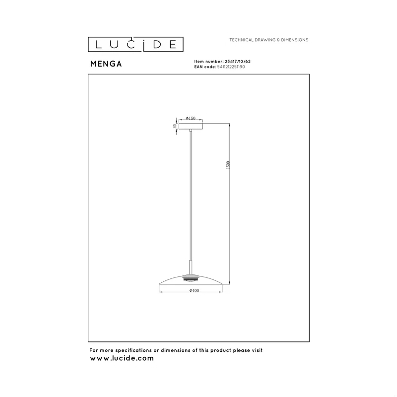 Lucide Menga Pendant Lamp
