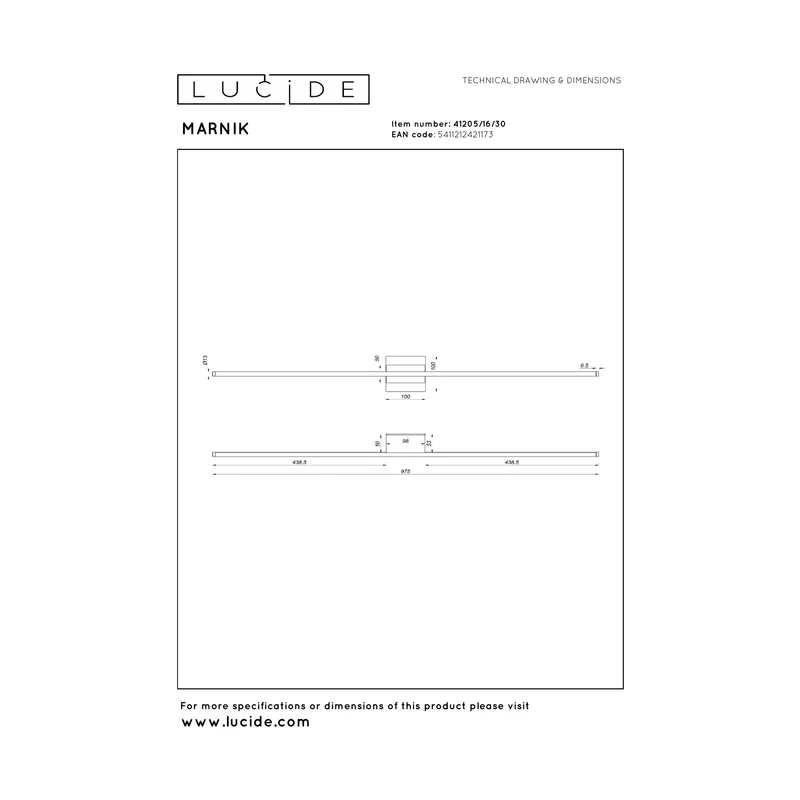 Lucide Marnik Wall Lamp