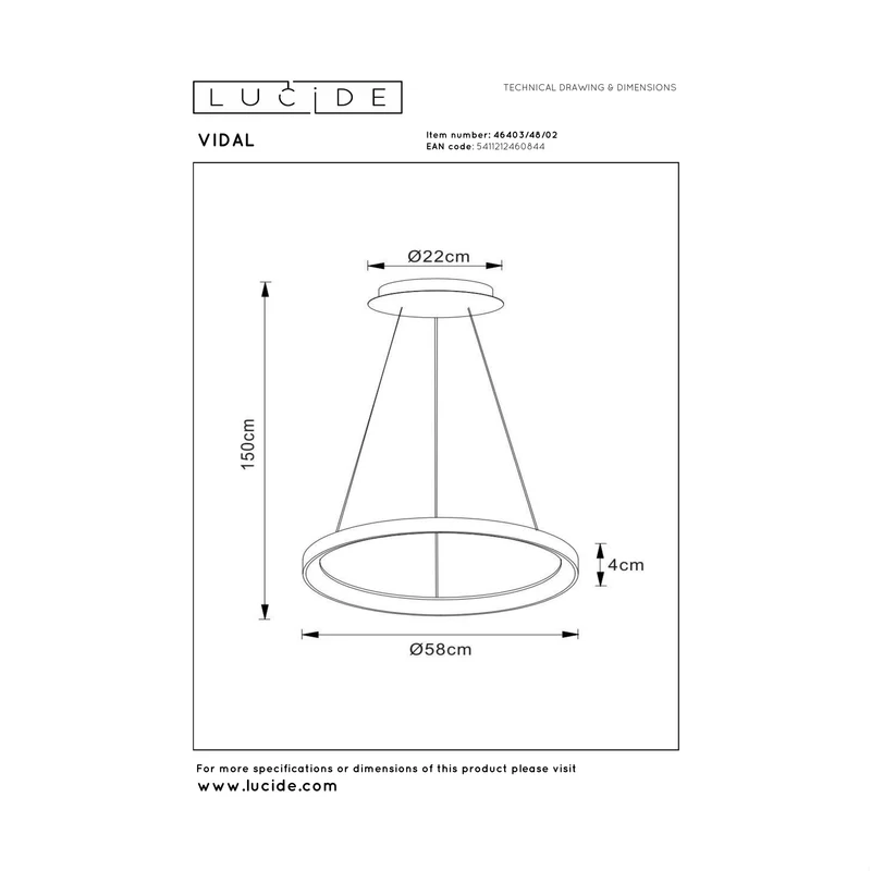 Lucide Vidal Pendant Lamp