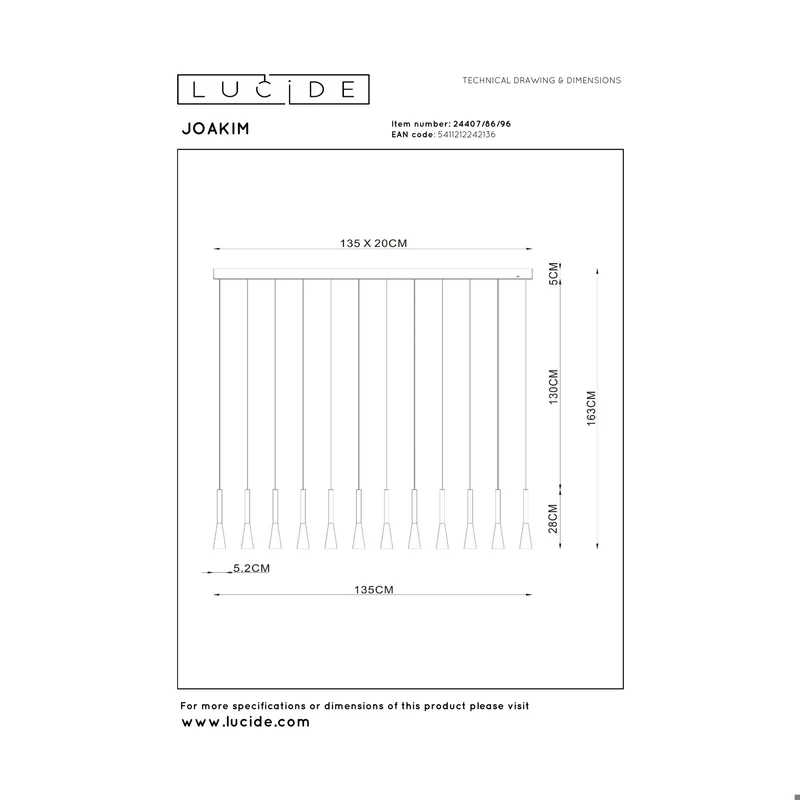 Lucide Joakim Pendant Lamp