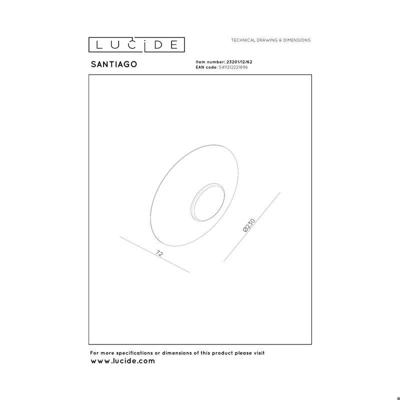 Lucide Santiago Wall Lamp