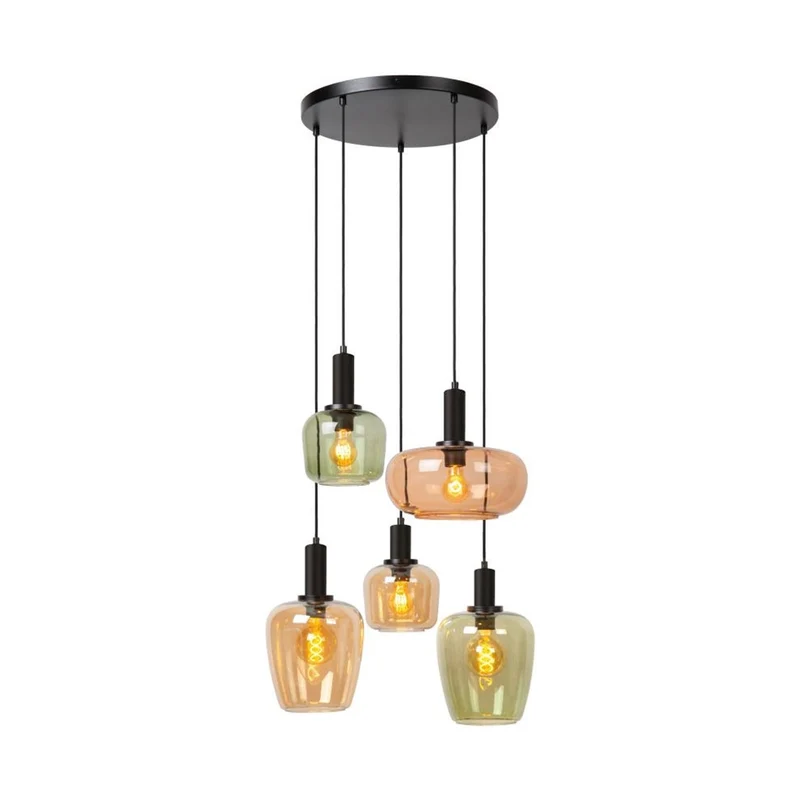 Lucide Ilona 5-Light Pendant Lamp Black