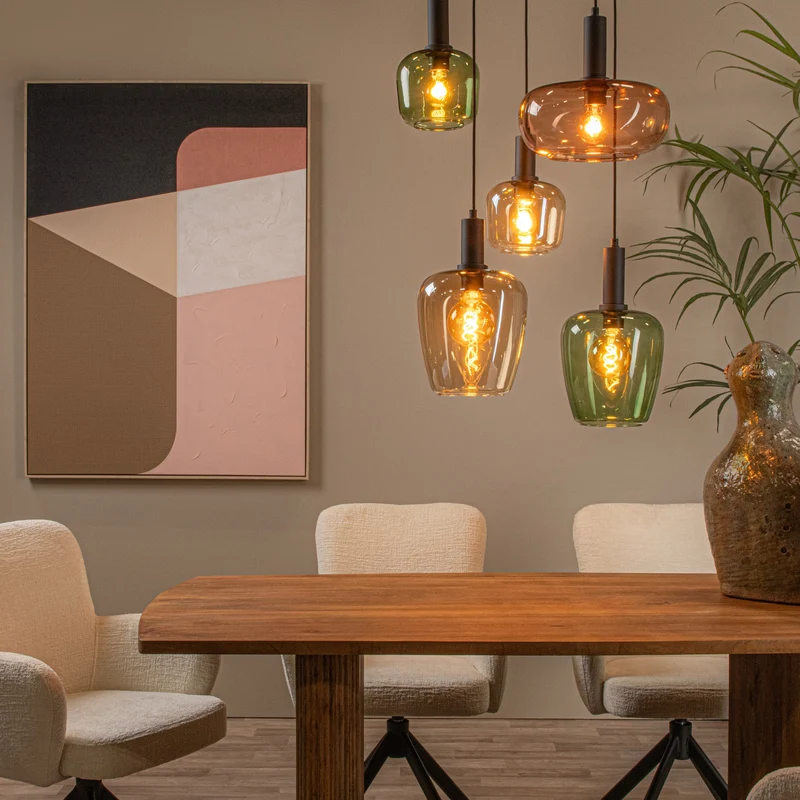 Lucide Ilona 5-Light Pendant Lamp Black