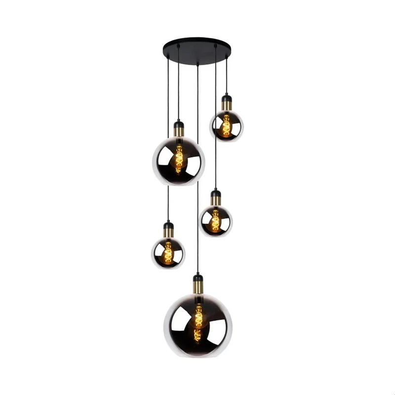 Lucide Julius 5-Light Pendant Lamp Smoke
