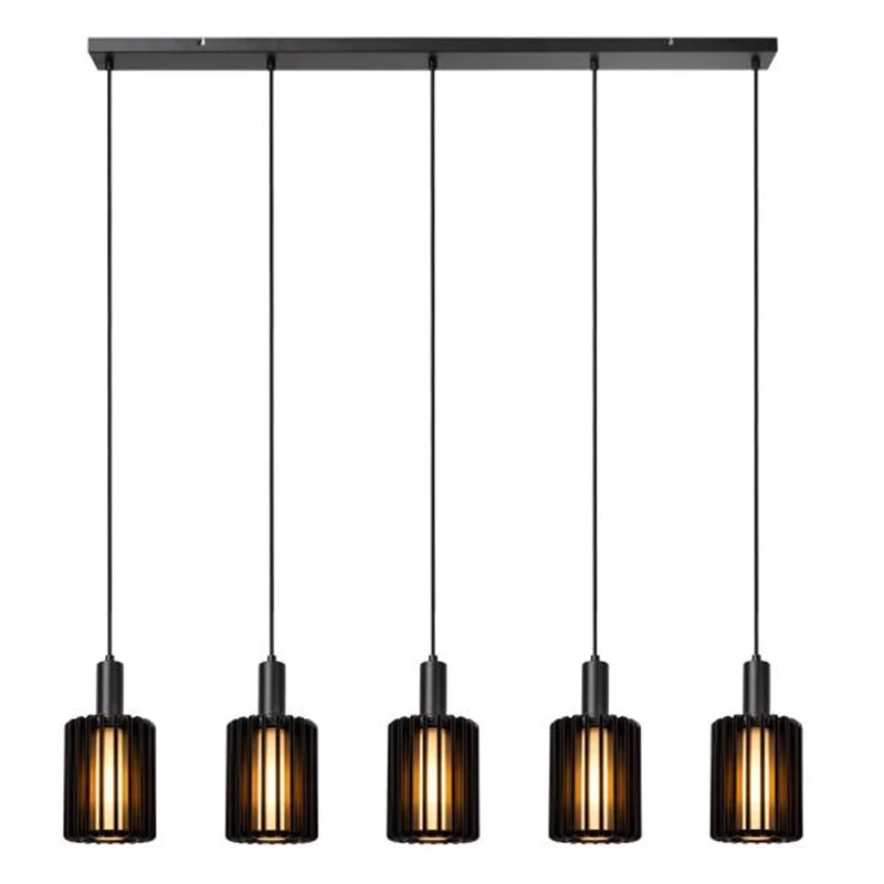 Lucide Lambres 5-Light Pendant Lamp Black