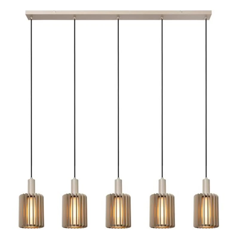 Lucide Lambres 5-Light Pendant Lamp Taupe