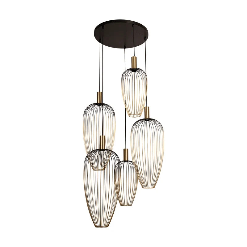 Lucide Aurelie 5-Light Pendant Lamp Gold