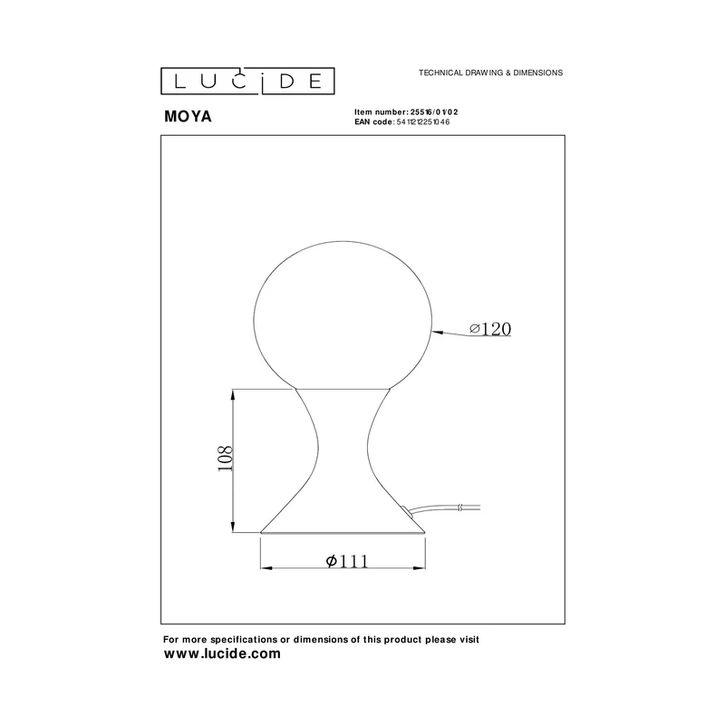 Lucide Moya Table Lamp