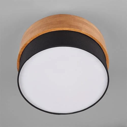 Plafonnier Salle De Bain Noir Et Bois