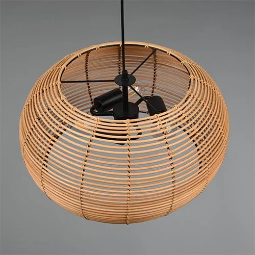 Suspension Rotin Luminaire