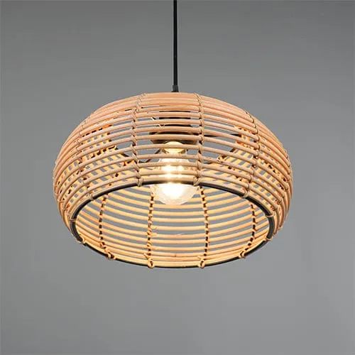 Suspension Luminaire Boule Rotin