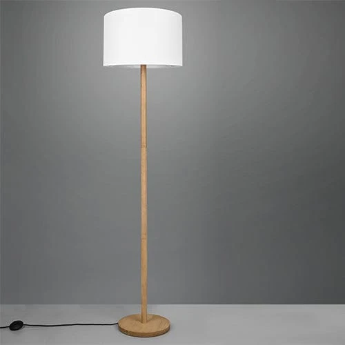 Lampadaire Bois Et Blanc