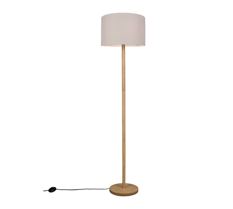 Lampadaire Bois Et Blanc