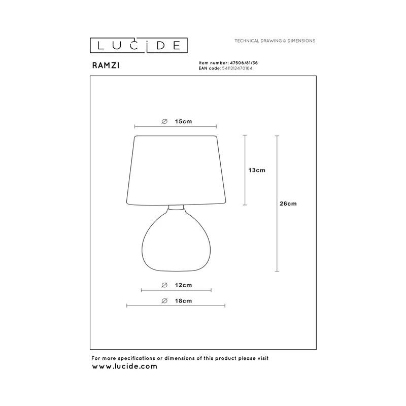 Lucide Ramzi Table Lamp