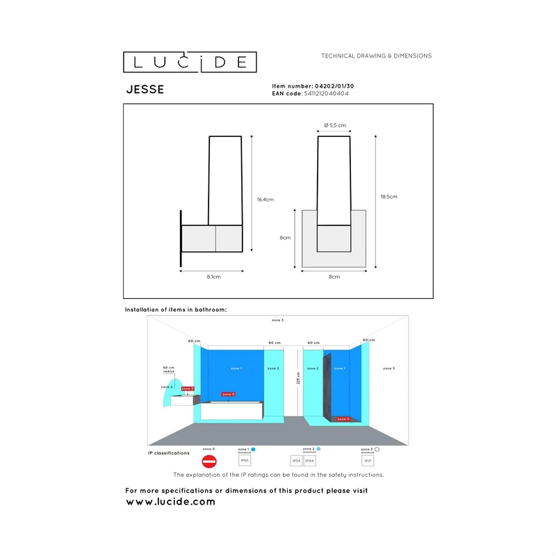 Lucide Jesse Wall Lamp