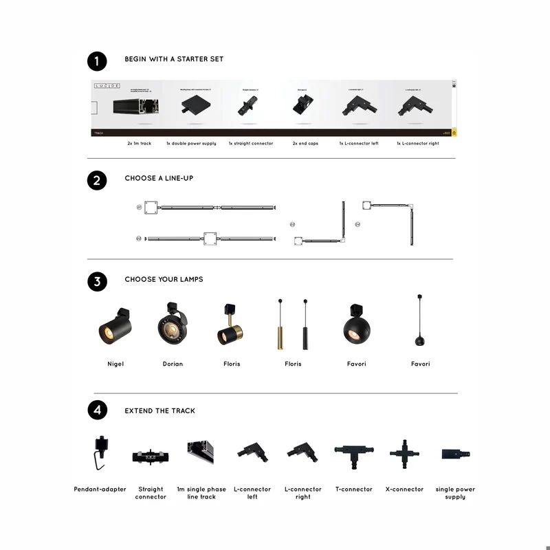 Lucide Track Hanglampadapter 1-Phase Track System