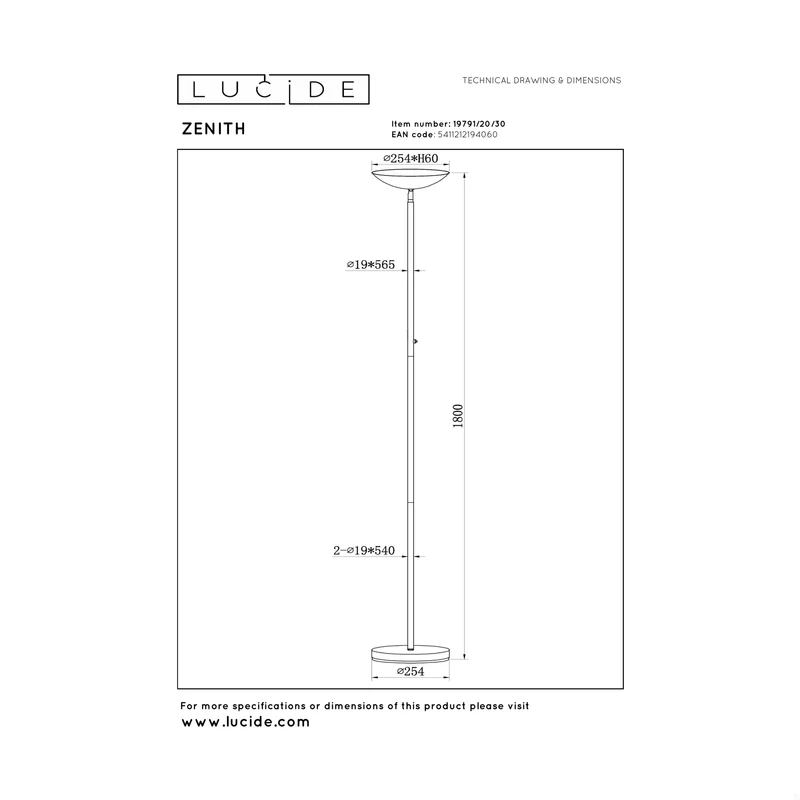 Lucide Zenith Floor Lamp