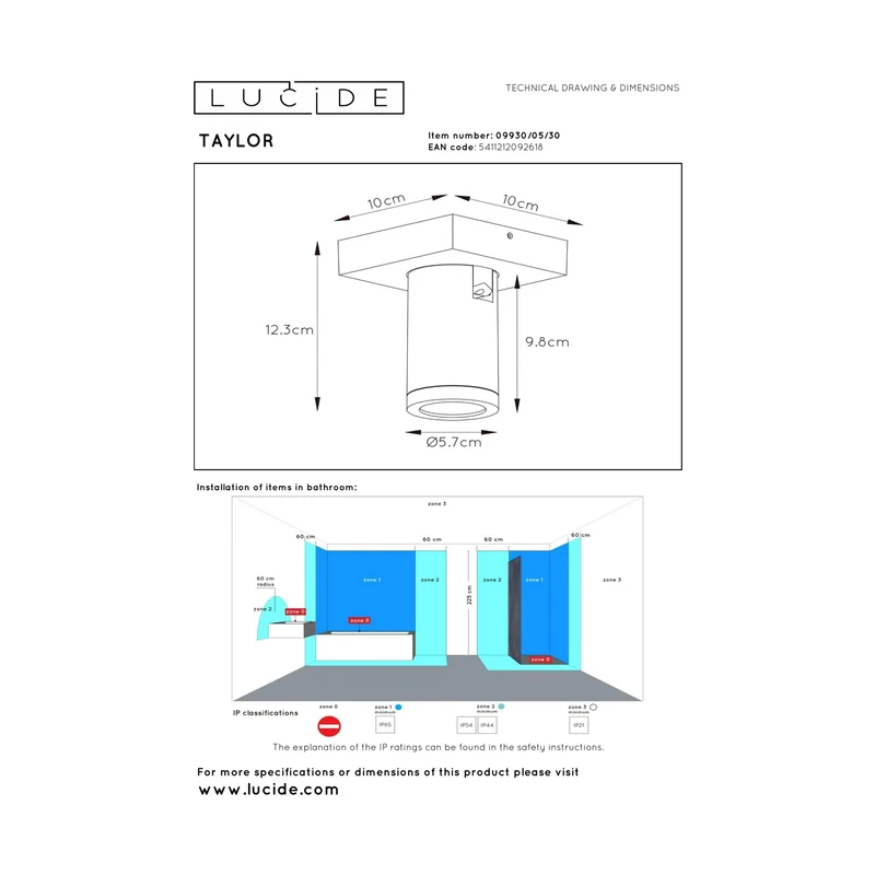 Lucide Taylor Ceiling Spot