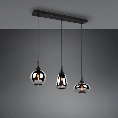 Luminaire Suspendu Noir 3 Lumieres
