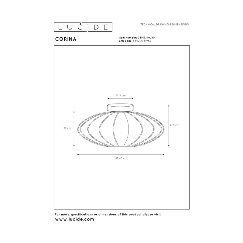 Lucide Corina Ceiling Light