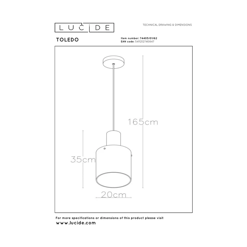 Lucide Toledo Pendant Lamp