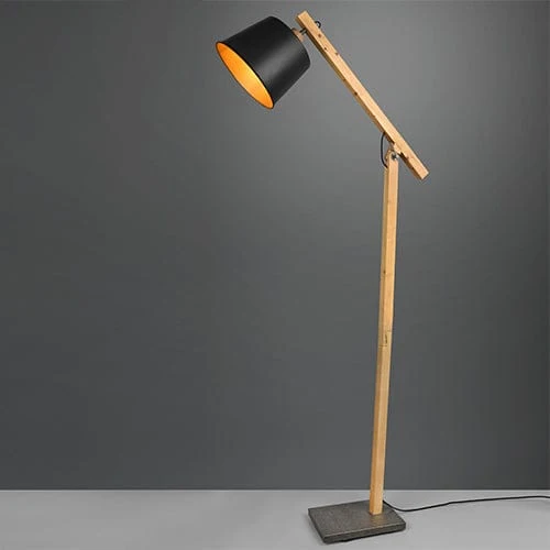 Lampadaire Bois Noir