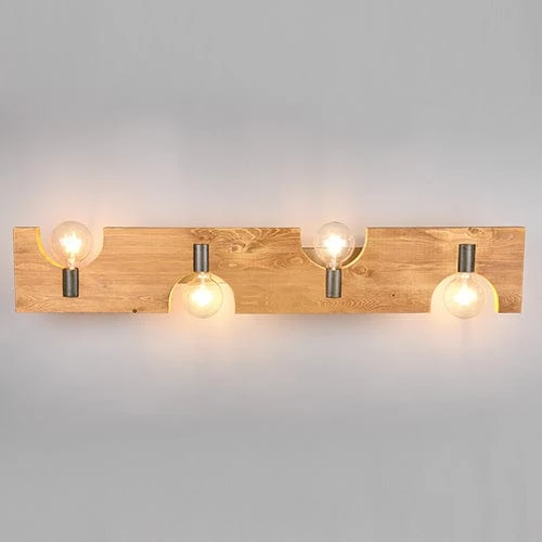 Plafonnier Plat Bois
