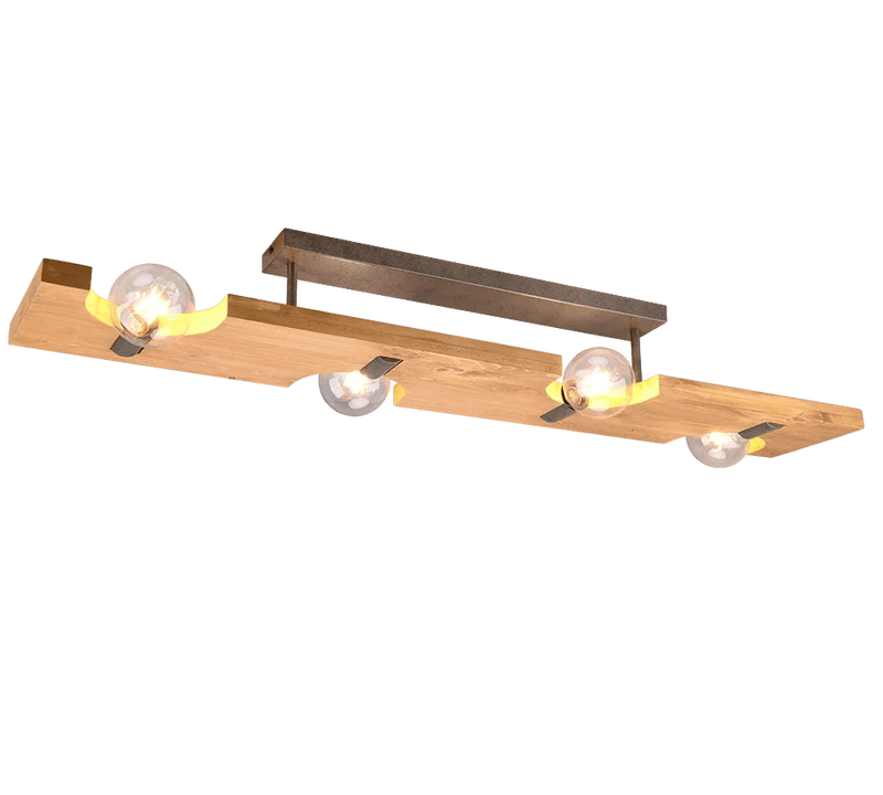 Plafonnier Plat Bois