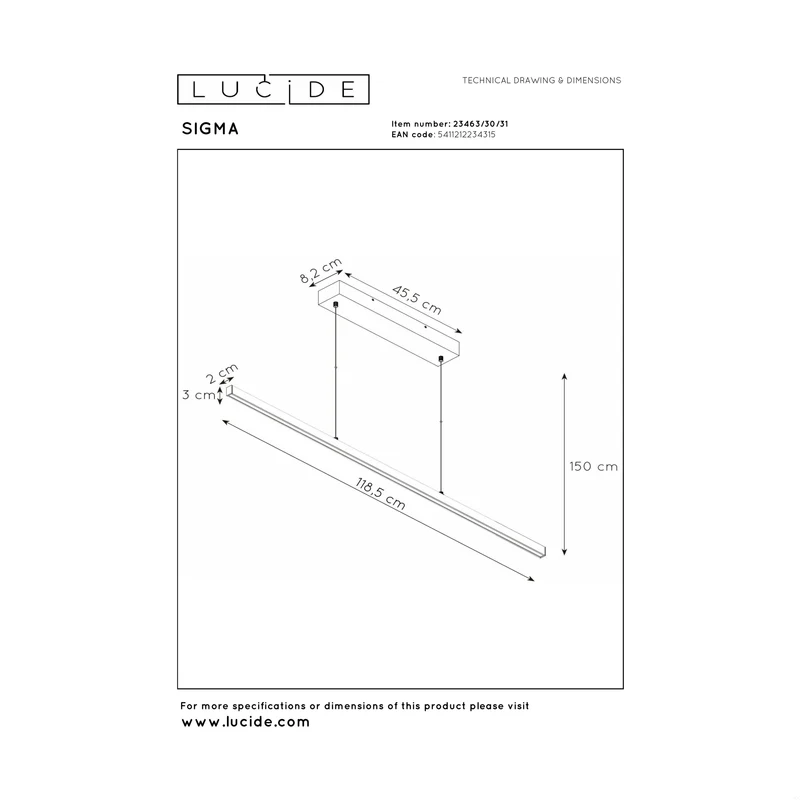 Lucide Sigma Pendant Lamp