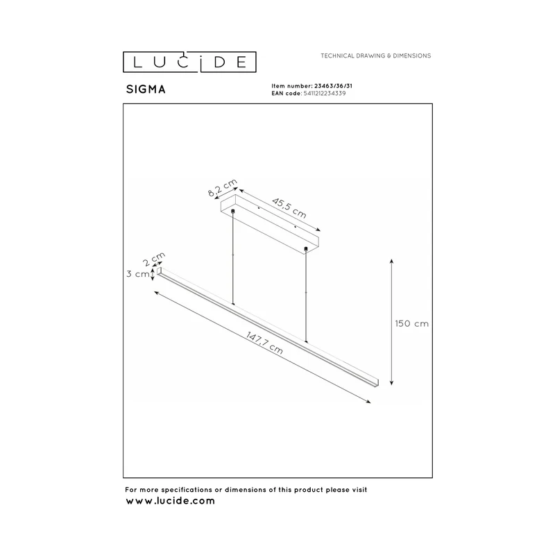 Lucide Sigma Pendant Lamp