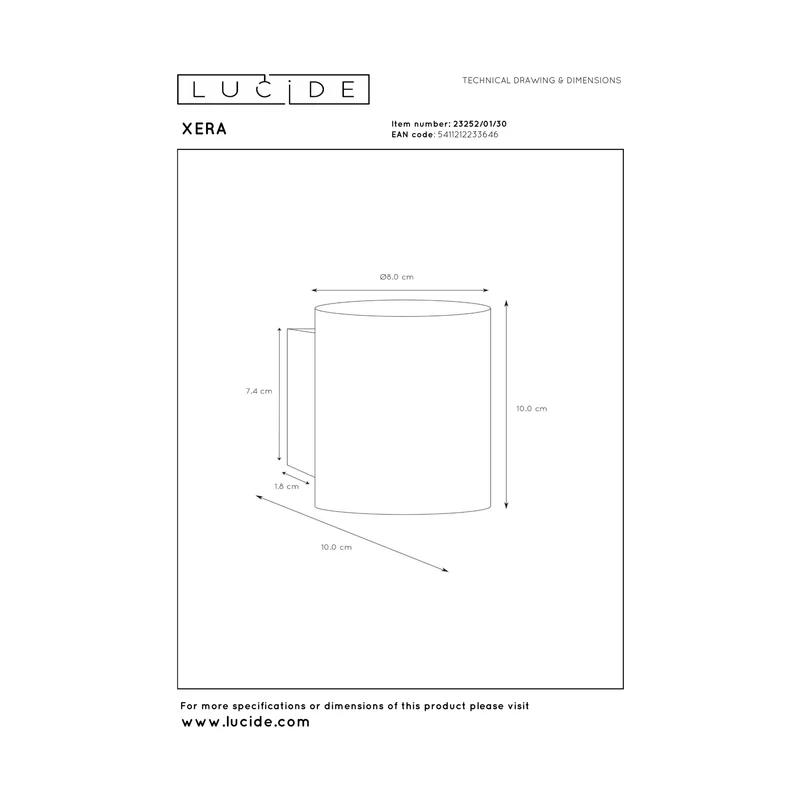 Lucide Xera Wall Lamp