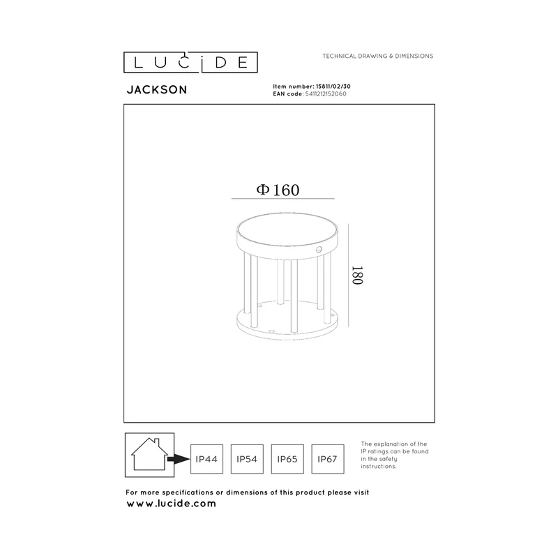 Lucide Jackson Bollard Lamp