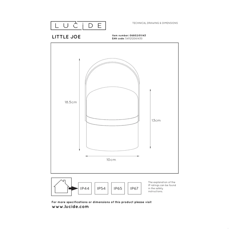 Lucide Little Joe Rechargeable Outdoor Table Lamp
