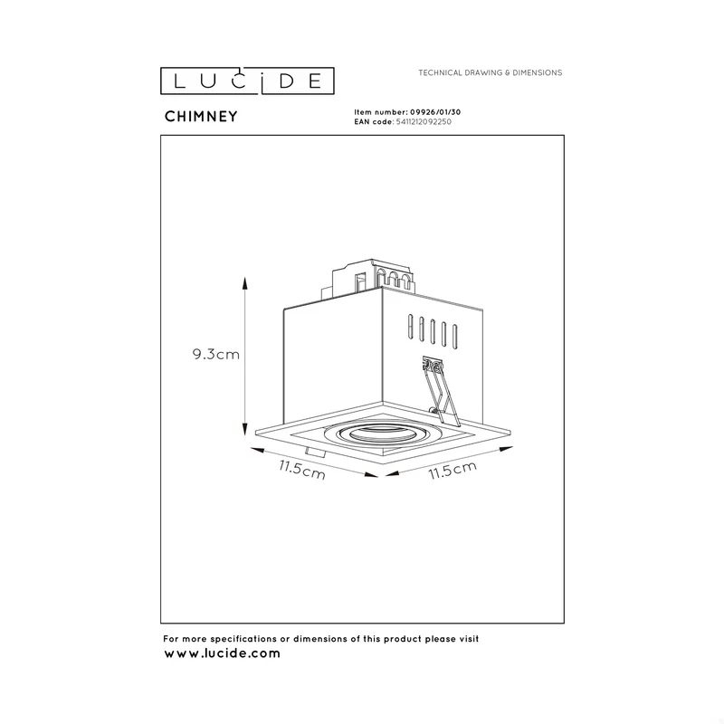 Lucide Chimney Recessed Spot