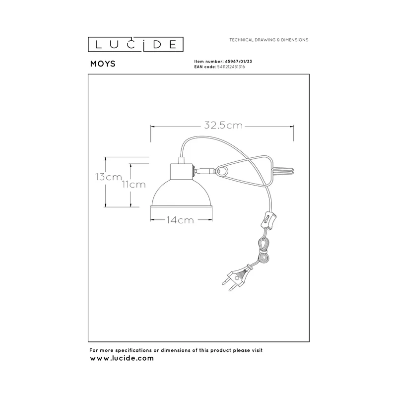 Lucide Moys Clamp Lamp