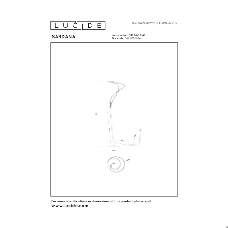 Lucide Sardana Floor Lamp