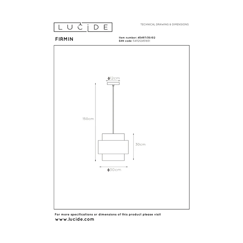 Lucide Firmin Pendant Lamp