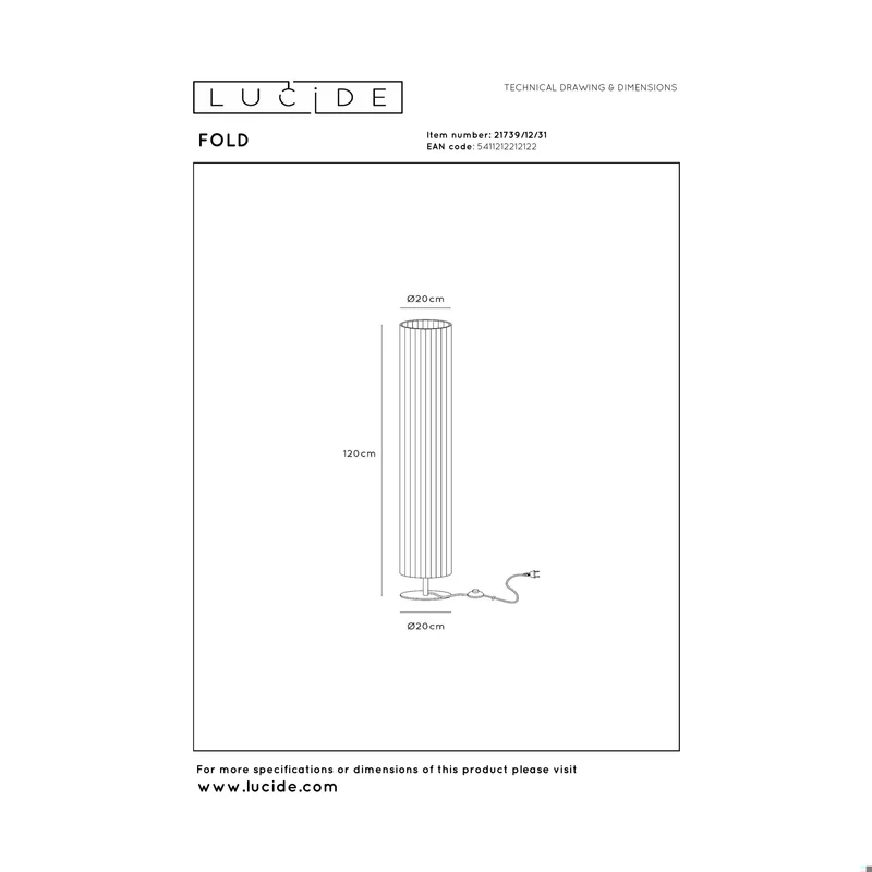 Lucide Fold Floor Lamp