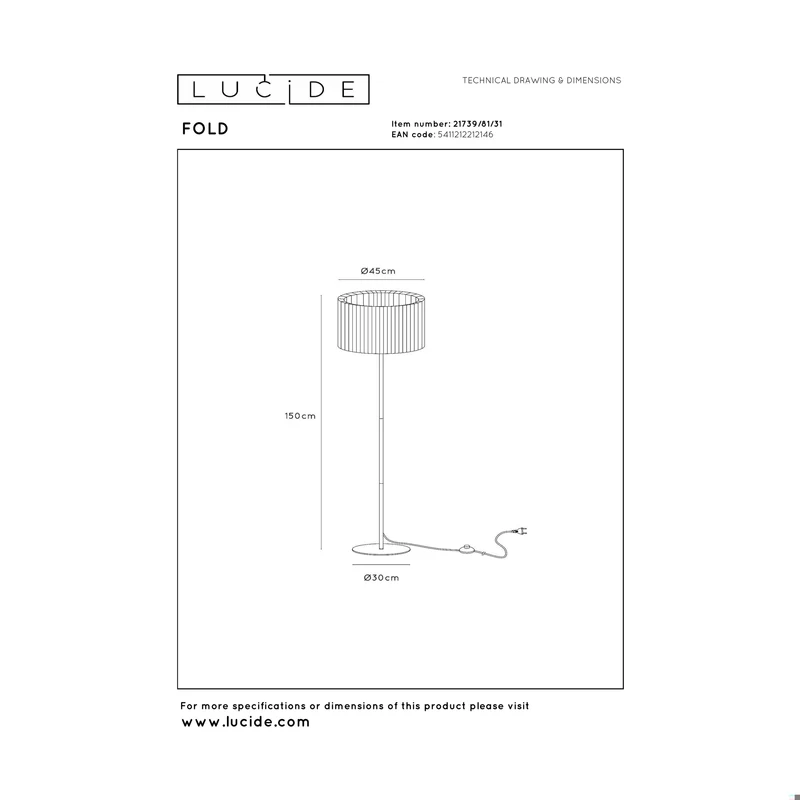 Lucide Fold Floor Lamp