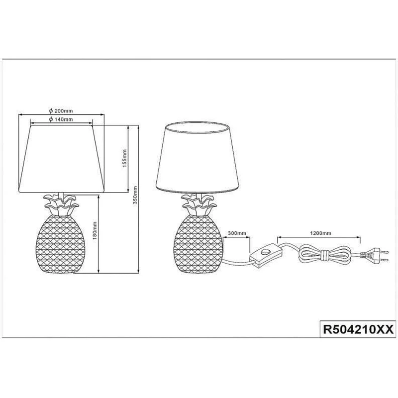 Lampe Ananas Vintage