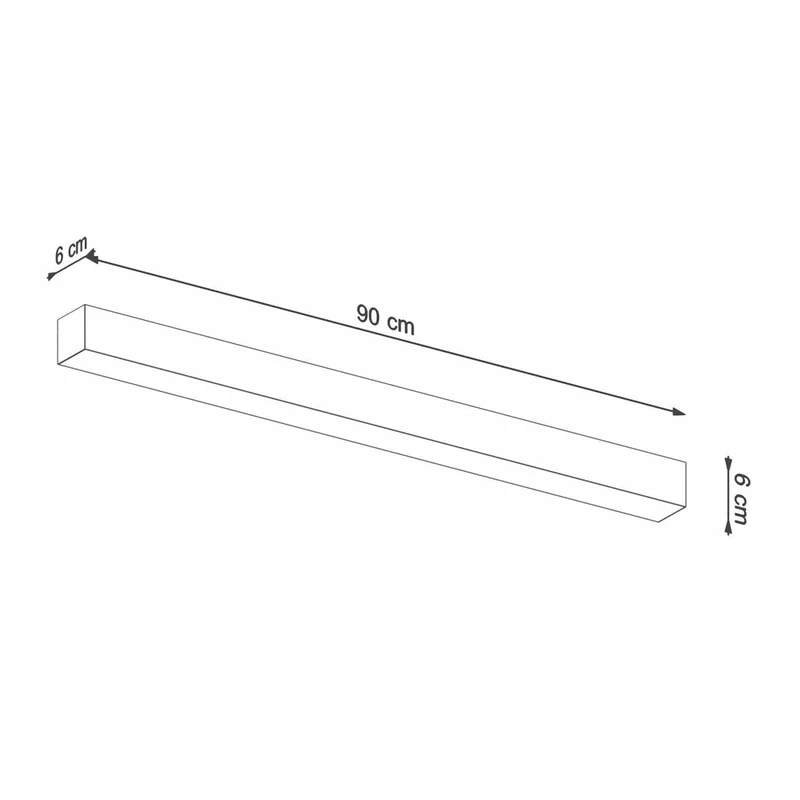 Plafonnier Long Led