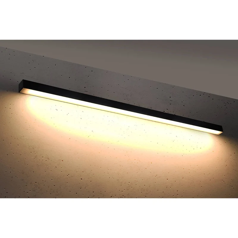 Applique murale barre LED noire