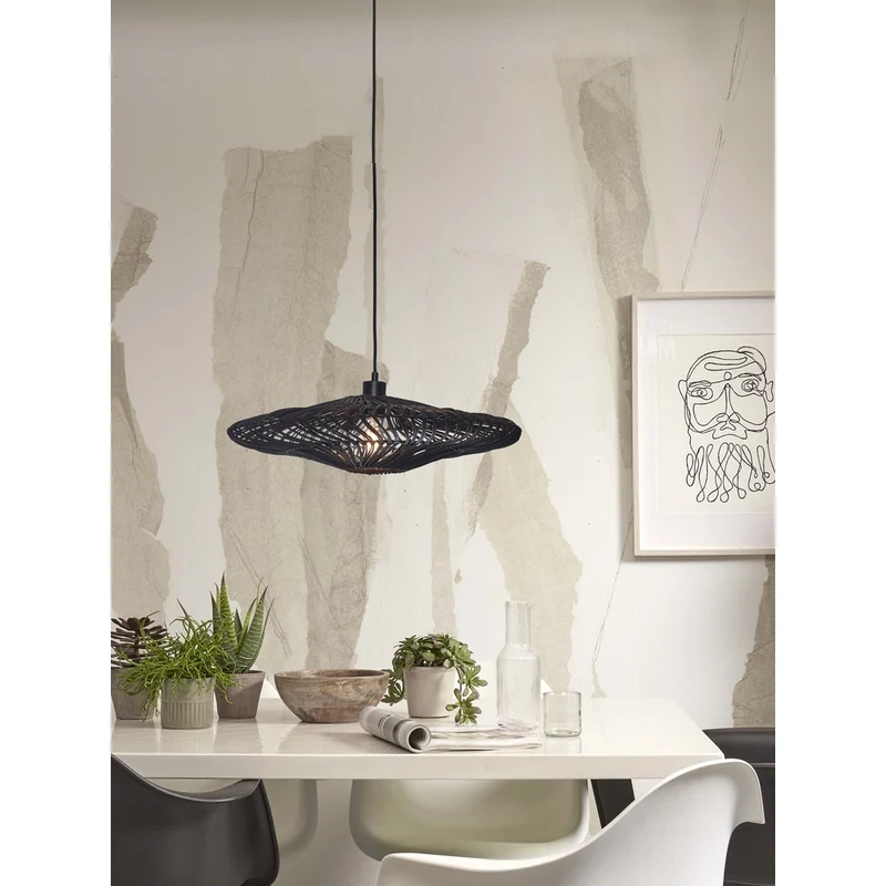 Suspension Lampe Rotin