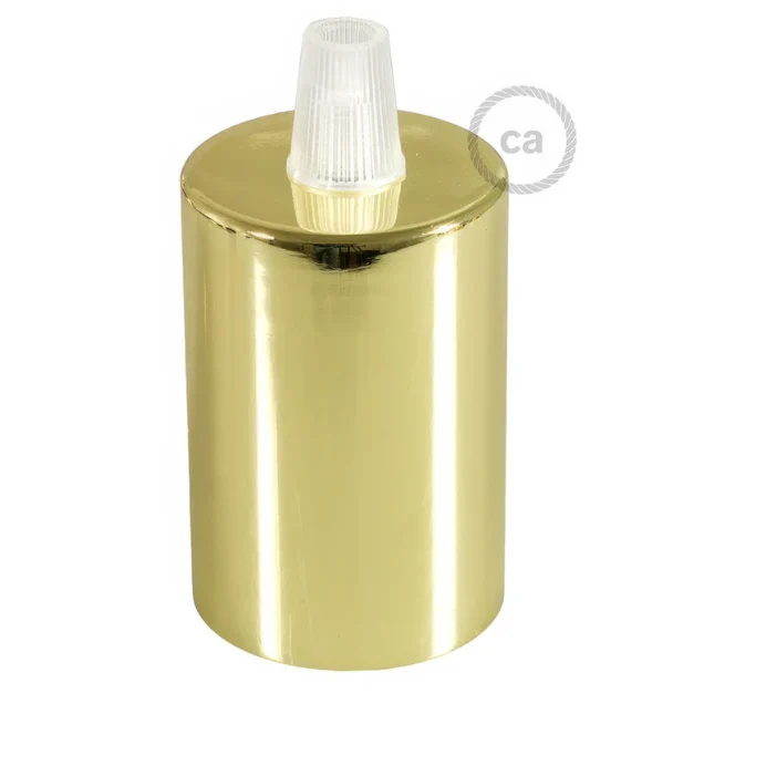 Kit douille E27 cylindrique en métal - Laiton