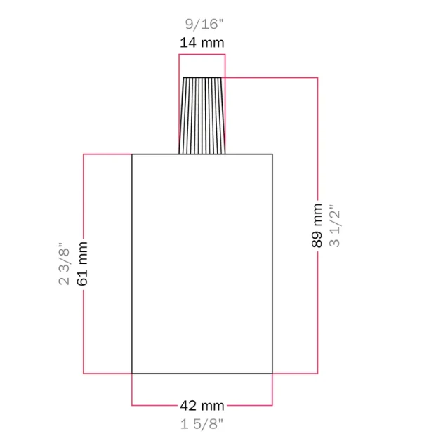Kit douille E27 cylindrique en métal - Laiton