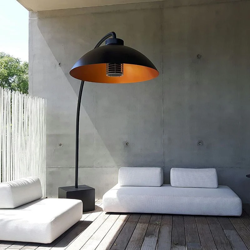 Heatsail Dome Patio Heater + Lamp - Black Version