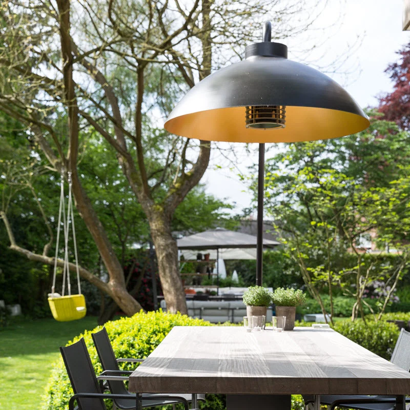 Heatsail Dome Patio Heater + Lamp - Black Version