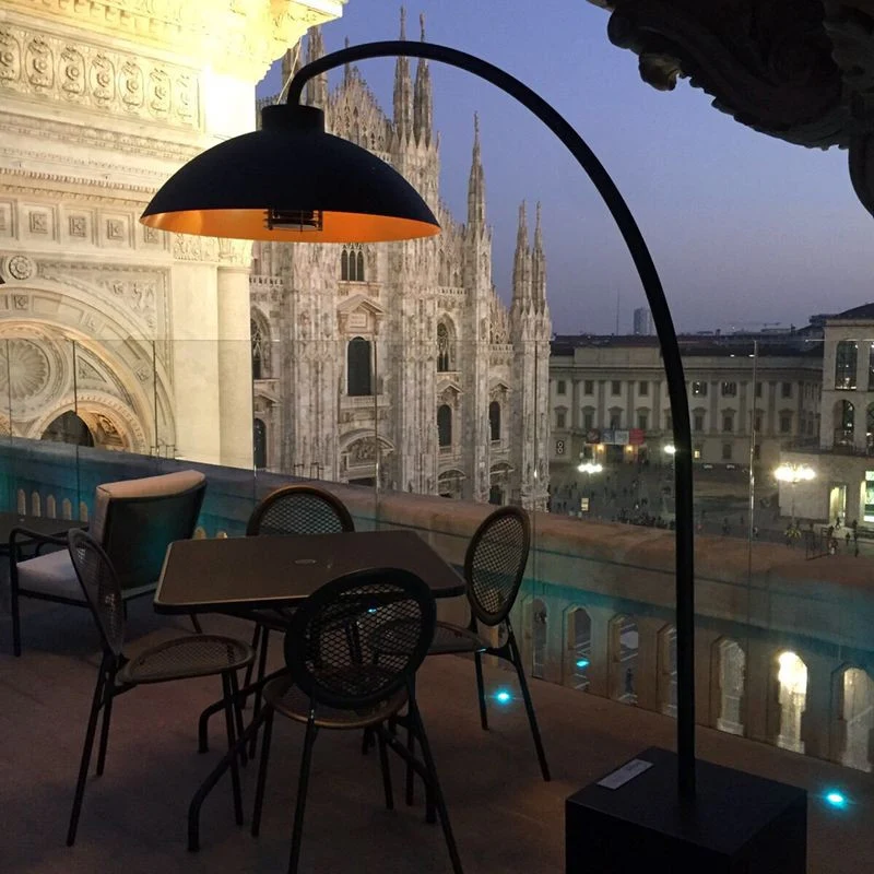 Heatsail Dome Patio Heater + Lamp - Black Version